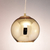 Colgante Globo M Vidrio Oro 3 Luces Base Lineal Led