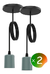 Pack X 2 Lampara Colgante 1 Luz Bulbo Led E27 Techo Bell05 en internet