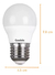 Imagen de Pack X10 Foco Led Lampara Gota 5w Candela
