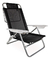 Silla Alta Reposera Aluminio Summer Negro Playa Camping