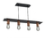Lampara Colgante Terni 4 Luces Vintage E27 Led Negro Cobre