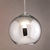 Colgante Globo S Vidrio Cromo 6 Luces E27 Base Lineal P/ Led