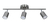 Lampara Aplique Pared O Techo Joris Platil 3 Luces Gu10 Led