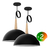 Pack X 2 Lampara Colgante Bell03 Media Esfera Madera E27 Led