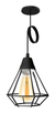 Colgante Jaula Diamante Deco 1 Luz Con Lampara Led Vintage - comprar online
