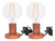 Pack X 2 Lampara Velador Escritorio Mini Cobre Globo 6w Led - comprar online