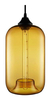 Lampara Colgante Techo Ambar Vidrio Tomlin Tubo Apto Led E27 - comprar online