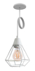 Colgante Jaula Diamante Deco 1 Luz Con Lampara Led Vintage - tienda online
