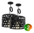 Pack X 2 Lampara Colgante Aluminio 1 Luz Hole 4 E27 Apto Led - comprar online