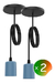 Pack X 2 Lampara Colgante 1 Luz Bulbo Led E27 Techo Bell05 - tienda online