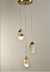 Lampara Colgante Stern Trio 3 Luces Cristal Dorado 15w Led - comprar online