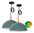 Pack X 2 Lampara Colgante Bell03 Media Esfera Madera E27 Led - tienda online