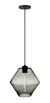 Lampara Colgante Cristal 1 Luz Trip Humo E27 Apto Led