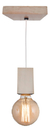 Colgante Cuadrado 1 Luz Madera 10cm Apto Led E27 Diseno Deco