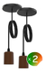 Imagen de Pack X 2 Lampara Colgante 1 Luz Bulbo Led E27 Techo Bell05