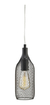 Colgante Rejilla Metalico Gin Una Luz E27 Negro Deco