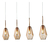 Lampara Colgante Cali 4 Luces Tulipa Vidrio Rombo E27 Led - comprar online