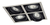 Embutido Box Cardanico Cuadrado P/ 4 Lamparas Ar111 Led