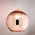 Lampara Colgante Globo S Vidrio Cobre 1 Luz E27 Apto Led - comprar online