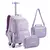 Kit de Mochila Escolar Color Up Holográfica Waves Lilás