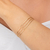 Bracelete Três Elos Dourado - comprar online