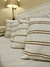 Almohadón 50x50 - Blanco c/ marrón rayado doble - tienda online