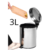 Kit Lixeira Inox 3L com Pedal + Escova Limpeza Inox Banheiro - Benard Shop