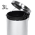 Kit Lixeira Inox 3L com Pedal + Escova Limpeza Inox Banheiro