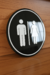 Placa de Banheiro em Acrílico Espelhado – 19x19cm