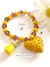 Pulsera Cristal Amarillo Malva Naranja Mota Amarilla Corazón Amarillo