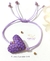 Pulsera Ajustable Hilo Morado Corazón Morado
