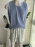 PJ752 - pijama machão 100% azul claro com short verde água