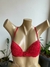 SUTIÃ VERMELHO COM RENDA, FECHAMENTO NA FRENTE - TAMANHO P