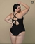 8405 - Maiô Plus Size Preto com Alças Cruzadas e Forro – Elegância e Conforto no Verão na internet