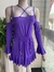 5125 - Vestido Manga Sino Roxo – Calor da Pele | Leveza e Elegância Para Dias Quentes