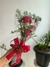 Dueto de Rosas Naturais Coloridas – Um Toque Sutil de Carinho