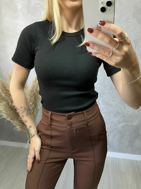 BLUSA CANELADA LAURA PRETO - comprar online