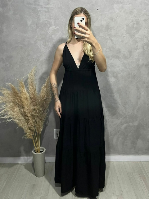 VESTIDO LONGO JADE PRETO - comprar online