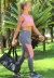 Conjunto Fitness Calça Legging Assimétrica + Top Tomara Que Caia + Regatinha Tela Dry Cinza com Rosé - O Poder da Elegância e Performance