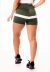 Short Fitness Academia Verde Militar com Branco Cintura Alta, Conquiste o Estilo e Desempenho Exclusivo no Seu Treino - comprar online