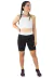 Conjunto Fitness Cropped Alcinha Branco + Shorts Preto Com Branco - Loja Grazia Perfetta