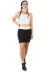 Conjunto Fitness Cropped Alcinha Branco + Shorts Preto Com Branco - Loja Grazia Perfetta - comprar online