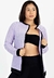 Casaco Longo de Tela Lilás com Zíper - O Toque Final Perfeito para Seu Look Fitness