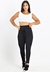 : Conjunto Elegance Calça Legging Preta com Cadarço e Cropped Branco - Estilo e Conforto em Cada Movimento