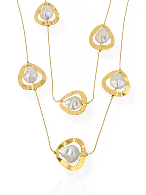 Colar Classic Folheado a Ouro 18k com pérola