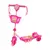 Patinete com Cesta Infantil 3 Rodas para Menina Belinda Luz e Som musical DM Toy