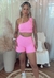 Short com top rosa chiclete na internet