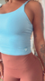 Conjunto Top Azul e calça Marrom na internet