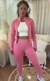Conjunto Trio Calça + Top + Casaco ( Rosa) na internet