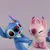 Estatueta de Stitch e Angel | Disney - O Amor é Uma Experiência Genética | na internet